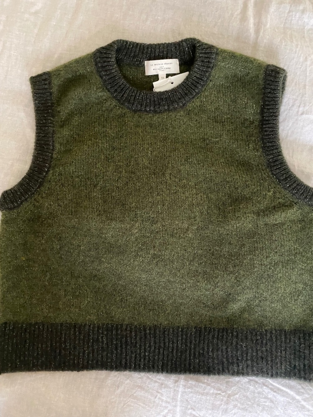 Sezane Samuel 'Perfect Green/Dark Green' NWT - Picture 8 of 11